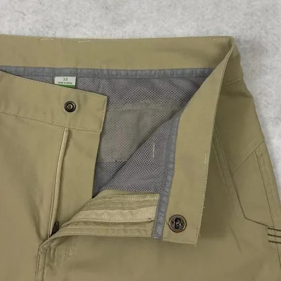 Stio Shorts Mens 32 Coburn Chino Tan Nylon Hiking Performance Gorpcore - Picture 8 of 12